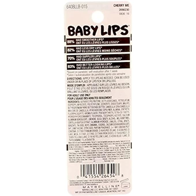 rayihni BABY LIPS MOISTURIZING LIP BALM , CHERRY ME 0.15 OZ (PACK OF 2) - Image 2